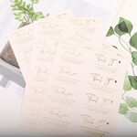 50 confezioni grazie all'etichetta di stampaggio a caldo dessert tazza decorazione adesivo
