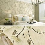 0.53x3m Retro 3D Stereo Plum Blossom Wallpaper Bedroom Living Room Soggiorno Tv Sfondo Parete Sfondo autoadesivo (8804-1 Luce giallo A Versione)