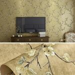 0.53x3m Retro 3D Stereo Plum Plum Blossom Wallpaper Camera da letto Camera da letto Soggiorno TV Sfondo Parete Sfondo autoadesivo (8804-4 Retro Yellow A Versione)