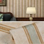 0.53x5m 3D stereoretro autoadesivo autoadesivo wallpaper non tessuto carta da parati pastorale floreale da camera da letto soggiorno TV Sfondo sfondo wall sticker (1014 retro strisce)