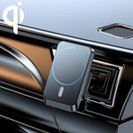 JJT-969 15W Max Output Max Magnetic Air Outlet Bracket Caricabatterie wireless (nero)