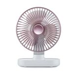 D77 Desktop Automatic Shaking hHead Fan Mute Portable Home Office Dormitory USB Fan (Rose Pink)