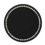 5 PCS Tappetino antiscivolo per auto universale a nido d'ape con diamante a nido d'ape per auto (diamante bianco nero)