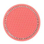 5 PCS Tappetino antiscivolo per auto con diamante a nido d'ape universale per auto (diamanti rossi e bianchi anguria)