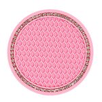 5 PCS Tappetino antiscivolo per auto universale a nido d'ape con diamante a nido d'ape per auto (diamante bianco rosa)