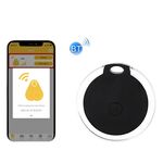 2 PCS HYC-05 Dispositivo anti-smarrimento Bluetooth rotondo Chiave del telefono cellulare Allarme bidirezionale per la ricerca di oggetti (nero)