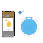 2 PCS HYC-05 Dispositivo anti-smarrimento Bluetooth rotondo Chiave del telefono cellulare Allarme bidirezionale per la ricerca di oggetti (blu)