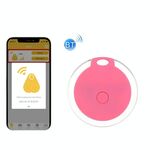2 PCS HYC-05 Dispositivo anti-smarrimento Bluetooth rotondo Chiave del telefono cellulare Allarme bidirezionale per la ricerca di oggetti (rosa)