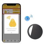 HYC-S9 2 PCS Round Bluetooth Object Finder Localizzatore di localizzazione del telefono cellulare Allarme bidirezionale anti-smarrimento (nero)