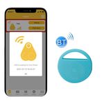 HYC-S9 2 PCS Round Bluetooth Object Finder Localizzatore di localizzazione del telefono cellulare Allarme bidirezionale anti-smarrimento (blu)