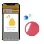 HYC-S9 2 PCS Round Bluetooth Object Finder Localizzatore di localizzazione del telefono cellulare Allarme bidirezionale anti-smarrimento (rosa)
