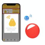 HYC-S9 2 PCS Round Bluetooth Object Finder Localizzatore di localizzazione del telefono cellulare Allarme bidirezionale anti-perso (rosso)