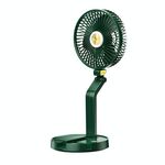 FF-996 Lampada da tavolo pieghevole da tavolo Ventola Dormitorio per studenti Ventola muto USB da tavolo (versione aggiornata-Verde)