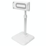 Staffa per telefono cellulare per tablet da tavolo con regolazione telescopica live frame, specifica: piastra piatta K05 (bianco grigio)