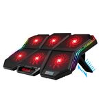 CoolCold RGB Notebook Radiator Six Fan Regolabile Computer portatile Base di raffreddamento 5V Velocità Colorata Versione colorata