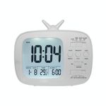 G179 Retro TV sveglia studente dormitorio letto letto elettronico (versione bianca inglese)