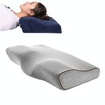 Farfalla Forma Memory Foam Snorking Pillow Cuscino Slow Rebound Assistenza sanitaria Cuscino cervicale, Dimensioni: 50x30x10x6cm (grigio velluto)