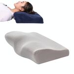 Farfalla Shape Memory Foam Snorking Pillow Cuscino Slow Rebound Assistenza sanitaria Cuscino cervicale, Dimensioni: 50x30x10x6cm (Acqua Molecola Bianco)