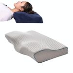 Farfalla Shape Memory Foam Snorking Pillow Cuscino Slow Rebound Assistenza sanitaria Cuscino cervicale, Dimensioni: 50x30x10x6cm (Water Cube White)