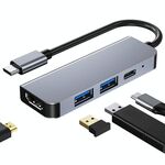 4 in 1 USB-C / TYPE-C a 4K HDMI + USB 3.0 + USB 2.0 + PD USB-C / Type-C Porte di ricarica PORTE MULTIFUNZIONAMENTO Docking hub