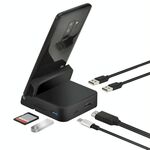 7 in 1 USB-C / Type-C a 2 USB 2.0 + USB 3.0 + 4K HDMI + slot per schede SD / TF + PD USB-C / Type-C Porte di ricarica PORTE MULTIFUNZIONAMENTO Docking hub con supporto