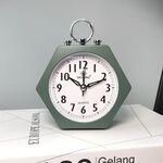 2 pz OS005 Studenti Sveglia MUTE Alla sveglia Bambini Camera da letto Letto Night Light Svetella orologio (verde)