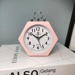 2 pz OS005 Studenti Sveglia MUTE Sveglia per bambini Camera da letto Letto Night Light Svetella (Rosa)