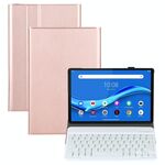 AM10S Tastiera a retroilluminazione Bluetooth rimovibile AM10S Custodia in pelle flip orizzontale ad ultrasottile con supporto per Lenovo M10 Plus 10.3 pollici X606F (oro rosa)