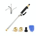 Giardino Prato inglese Irrigazione Tubo flessibile ad alta pressione Ugello spray Autolavaggio Auto Lavaggio Strumenti di pulizia Set (nero)