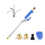 Garden Lawn Irrigazione Tubo flessibile ad alta pressione Ugello spray Autolavaggio Auto Lavaggio Set di strumenti di pulizia (blu)
