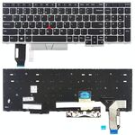 Tastiera della versione degli Stati Uniti per Lenovo ThinkPad E580 E585 E590 E595 T590 P53S L580 L590 P52 P72 P53 P73 (Argento)