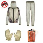 Camping Adventure Anti-Mosquito Bite Suit Estate Pesca all'aperto Pesca traspirante Mesh Anti-Mosquito Tuta, Specifica: Set completo a tre pezzi (S / M)