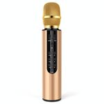 K3 Bluetooth 5.0 Karaoke Live Stereo Sound Bluetooth Bluetooth Microfono condensatore (oro)