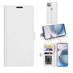 Per Motorola One 5G ACE R64 Texture singola custodia protettiva orizzontale orizzontale con supporto e carte slot e portafoglio e cornice fotografica (bianco)