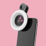 Telefono cellulare Macro Lens Beauty Makeup Selfie Light (Nero)