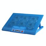NUOXI M8 Laptop Radiatore Radiatore multi-angolo Regolazione Six Fan Touch Screen Bull Durata (blu)