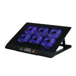 Radiatore per laptop NUOXI M8 Regolazione multi-angolo Six Fan Touch Screen Bracket Bracket (nero)