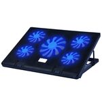 NUOXI S500 Doppio switch Control Switch Radiatore per laptop Five-Fan Base multi-angolo Base del computer senza regolazione della velocità (nero)
