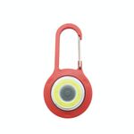 3 Pz Mini moschettone Cob Torcia elettrica portachiavi portatile portatile da esterno notturno luce di pesca leggera casuale consegna colore (rosso)