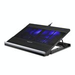 NUOXI T10 Laptop Radiatore multi-file Regolazione multi-file Staffa in lega di alluminio (nero)