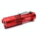2 PCS Mini Zoom LED Torcia a LED Torcia elettrica Dual-Scopo Restrattile (rosso)