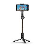 H202 Stabilizzatore Gimbal portatile Pieghevole pieghevole 3 in 1 Bluetooth Remote Selfie Stick Stick Treppiede per Smart Phone, Controllo a doppia chiave