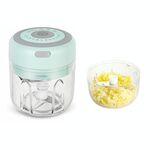 ZM-14 Mini Aglio Elettrico senza fili ZM-14 Masher, Colore: verde alta tazza 250ml + piccola tazza 100ml