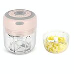 ZM-14 Mini Aglio Elettrico senza fili Destinatari, Colore: rosa alta tazza 250ml + piccola tazza 100ml
