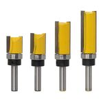8mm Shank Copy Tipo Tipo Trimming Coltello Dritto Edge Incisione Macchina per la fresatura della fresa, Modello: 4pcs / Set