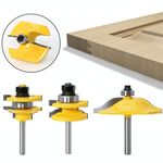 3 PZ / Set 1/4 Maniglia per uso domestico Mortisa Giunto Taglierina Lavorazione del legno Fresatura per incisione