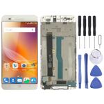 Schermo LCD OEM per ZTE Blade A610 / A610C / A612 Digitizer Assemblaggio completo con cornice (bianco)
