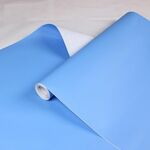 Carta da parati autoadesiva in tinta unita 0,6x3 m PVC addensato con colla Adesivi per asilo per bambini in tinta unita (Azzurro cielo Y813)