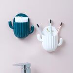 4 pezzi cactus forma denti spazzolino da denti denti denti denti denti denti denti denti dentifricio a parete da bagno per ammortizzatore a parete, consegna colore casuale