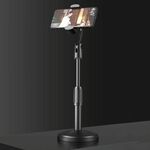 4 PCS Desktop Stand Phone Mobile Tablet Live Broadcast Stand Telescopic Disc Stand, Colore: nero